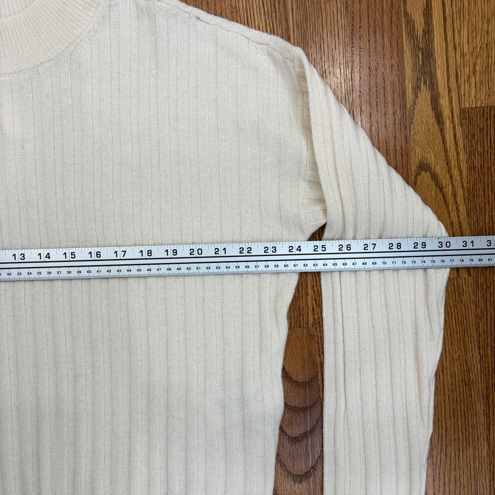 NWT Madewell Ivory Ribbed Sweater - Picture 4 of 8